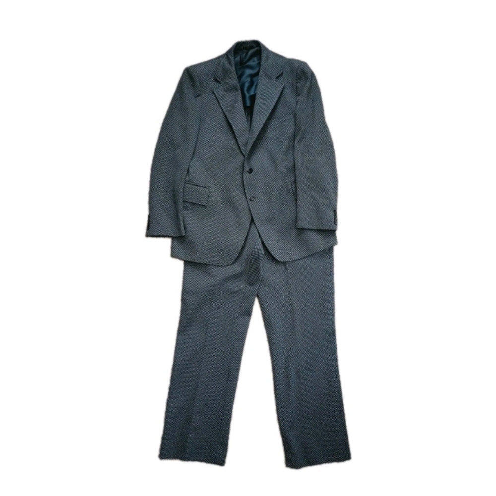 Vintage 70s Suit Croftshire Togs Wakefield's Anniston AL. Double Knit Size 48L
